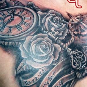 Clock renewal tattoo by Dr.Ink Atkatattoo (after)